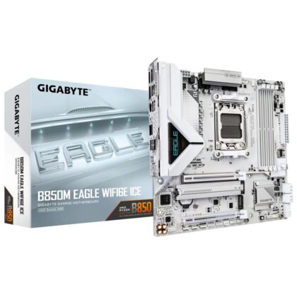 Mainboard GIGABYTE AMD B850 SAM5 Micro-ATX Memory DDR5 Memory slots 4 B850MEAGLEWF6EICE  B850M EAGLE WF6E ICE 4719331871789