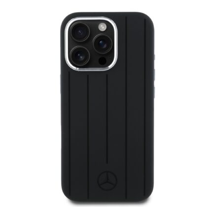 Mercedes Liquid Silicon Stripes and Pattern MagSafe Case for Apple iPhone 16 Pro MEHMP16L23SUVSK 3666339327064