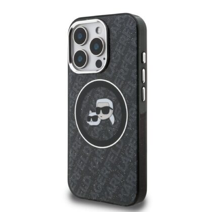Karl Lagerfeld IML K&CH Heads Repeated Logo MagSafe Case for Apple iPhone 15 Pro Max KLHMP15XHMKBKCHK 3666339459338
