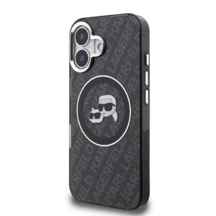 Karl Lagerfeld IML K&CH Heads Repeated Logo MagSafe Case for Apple iPhone 16 KLHMP16SHMKBKCHK 3666339459345