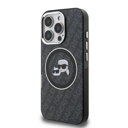 Karl Lagerfeld IML K&CH Heads Repeated Logo MagSafe Case for Apple iPhone 16 Pro KLHMP16LHMKBKCHK 3666339459369