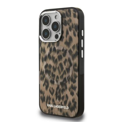 Karl Lagerfeld IML Leopard MagSafe Case for Apple iPhone 16 Pro Max KLHMP16XHDLEOICW 3666339465674