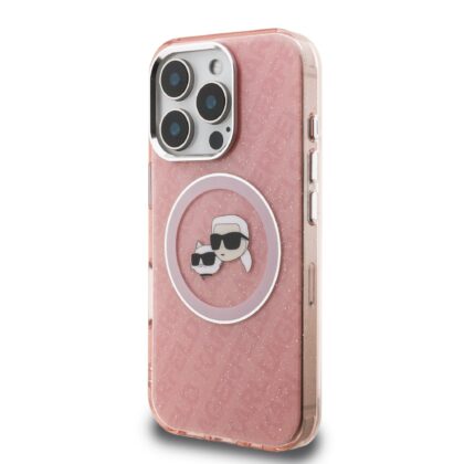 Karl Lagerfeld IML K&CH Heads Repeated Logo MagSafe Case for Apple iPhone 16 Pro KLHMP16LHMKBKCHP 3666339468361