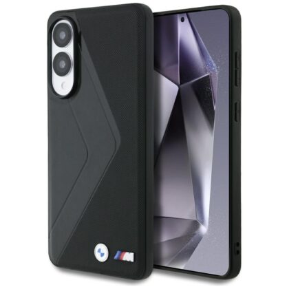 BMW Leather Oversized Stripes MagSafe Back Case for Samsung Galaxy S25 Edge BMHMPS25E24PUOCSK 3666339477097