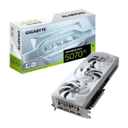 Graphics Card GIGABYTE NVIDIA GeForce RTX 5070 Ti 16 GB GDDR7 256 bit PCIE 5.0 16x Triple slot Fansink 1xHDMI 3xDisplayPort N507TEAGLEOCICE-16GD1.0  GV-N507TEAGLEOC ICE-16GD 1.0 4719331355869