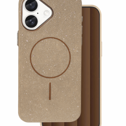 Mocco Glitter Thin Mag Back Case for Apple iPhone 16e MO-GLI-IP-16e-BR 4752168152034