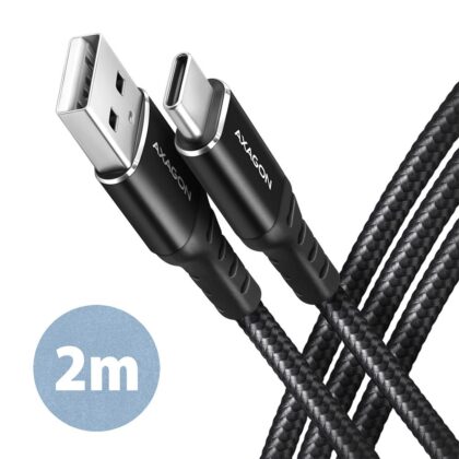 CABLE USB-C TO USB2.0 2M/BLACK BUCM-AM20AB AXAGON  BUCM-AM20AB 8595247906861