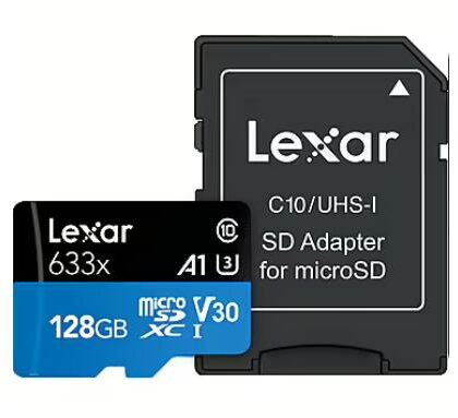 MEMORY MICRO SDXC 128GB UHS-I/W/A LMSBLPL128G-BNANG LEXAR  LMSBLPL128G-BNANG 90843367139876
