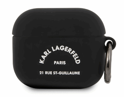 Karl Lagerfeld Rue St Guillaume Silicone Case for Apple AirPods 3 KLACA3SILRSGBK 3666339009380