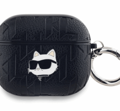 Karl Lagerfeld PU Embossed and Choupette Head Case for Apple AirPods 3 KLA3PGCHPK 3666339283612