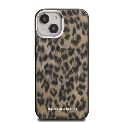 Karl Lagerfeld IML Leopard MagSafe Case for Apple iPhone 15 KLHMP15SHDLEOICW 3666339465605