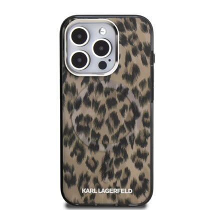 Karl Lagerfeld IML Leopard MagSafe Case for Apple iPhone 15 Pro KLHMP15LHDLEOICW 3666339465629