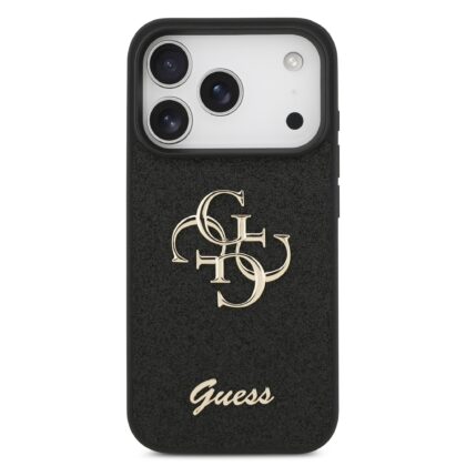 Guess PU Fixed Glitter 4G Metal Logo Case for Apple iPhone 17 Pro GUHCP17LHG4SGK 3666339492021
