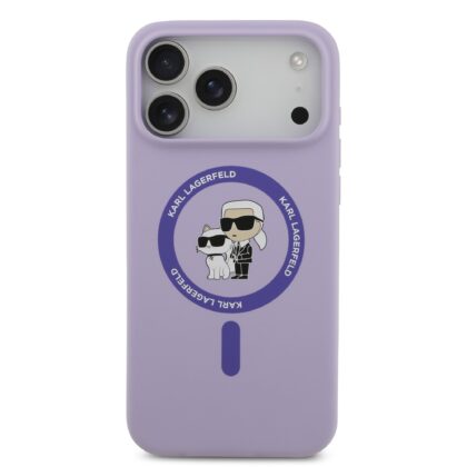 Karl Lagerfeld Liquid Silicone Karl and Choupette MagSafe Case for Apple iPhone 17 Pro Max KLHMP17XSCMKCRHU 3666339549404