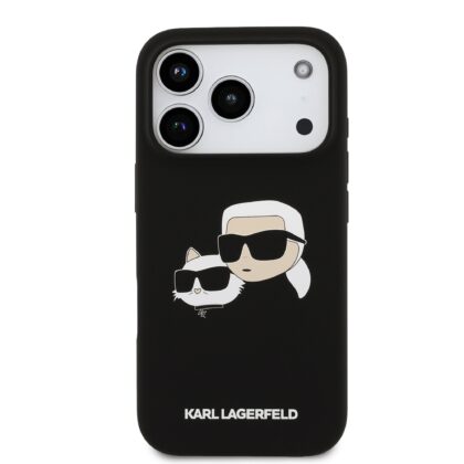 Karl Lagerfeld Liquid Silicone Double Heads MagSafe Case for Apple iPhone 17 Pro KLHMP17LSKCHPPLK 3666339549473