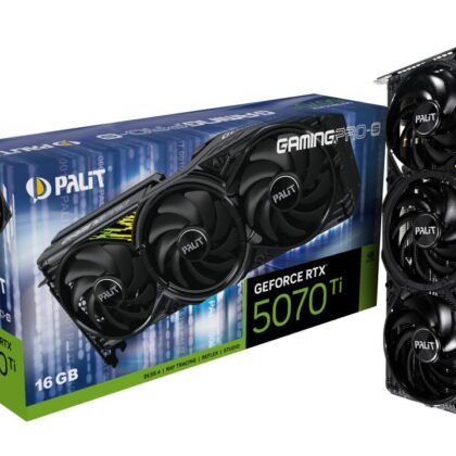Graphics Card PALIT NVIDIA GeForce RTX 5070 Ti 16 GB GDDR7 256 bit PCIE 5.0 16x GPU 2295 MHz Triple slot Fansink NE7507T019T2-GB2031U  NE7507T019T2-GB2031U 4710562245523