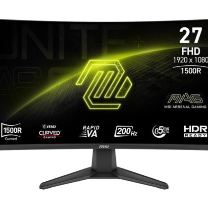 LCD Monitor MSI MAG 276CF E20 27" Gaming/Curved Panel VA 1920x1080 16:9 200 Hz 0.5 ms MAG276CFE20  MAG 276CF E20 4711377286671