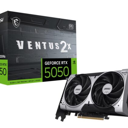 Graphics Card MSI NVIDIA GeForce RTX 5050 8 GB GDDR6 128 bit PCI Express x16 5.0 Active RTX50508GVENTUS2XOC  RTX5050 8G VENTUS 2X OC 4711377380003