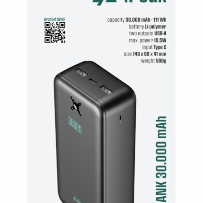 iPeax Power Bank 2x USB-A 30000mAh 90010120 8595217491946
