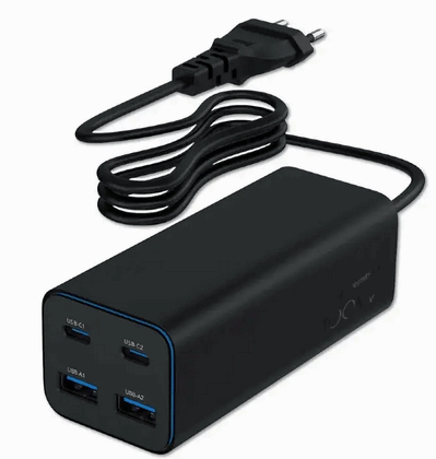 Gembird TA-UC-2A2C-PD100-01-BK Universal Charger USB / USB-C / 100W TA-UC-2A2C-PD100-01-BK 8716309133852