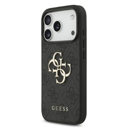 Guess PU 4G Metal Logo Strap Case for Apple iPhone 17 Pro GUHCP17LP4GMGSK 3666339526214