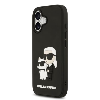 Karl Lagerfeld 3D Rubber Double Heads Case for Apple iPhone 17 KLHCP17S3DRKCNK 3666339549695
