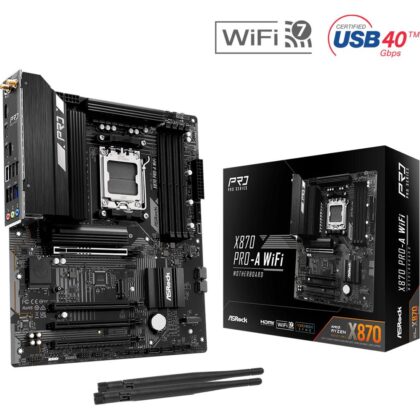 Mainboard ASROCK AMD X870 SAM5 ATX Memory DDR5 Memory slots 4 X870PRO-AWIFI  X870 PRO-A WIFI 4710483942310