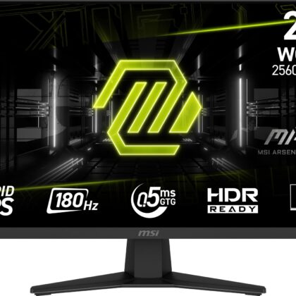LCD Monitor MSI MAG 274QF 27" Gaming Matte Panel IPS 2560x1440 16:9 180Hz 0.5 ms Colour Black MAG274QF  MAG 274QF 4711377278904