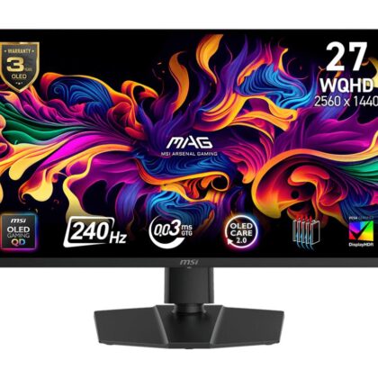 Monitor MSI MAG 273QP QD-OLED X24 26.5" Gaming Matte Panel QD-OLED 2560x1440 16:9 240Hz 0.03 ms Colour Black MAG273QPQD-OLEDX24  MAG 273QP QD-OLED X24 4711377281690