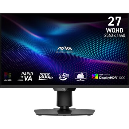 LCD Monitor MSI MAG 274QPF X30MV 27" Gaming/Frameless Matte Panel VA 2560x1440 16:9 300Hz 0.5 ms Colour Black MAG274QPFX30MV  MAG 274QPF X30MV 4711377298919