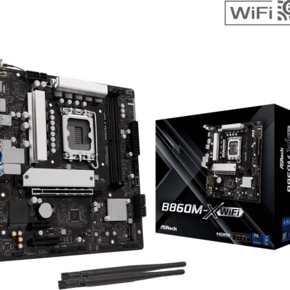 Mainboard ASROCK Intel B860 Express LGA1851 Micro-ATX Memory DDR5 Memory slots 2 B860M-X_WIFI  B860M-X_WIFI 4711581490413
