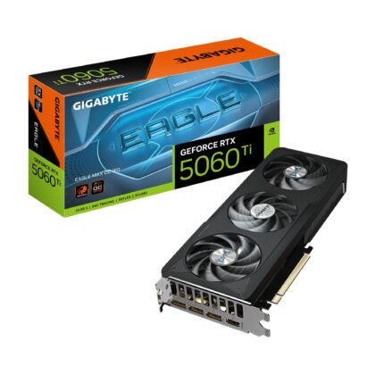 Graphics Card GIGABYTE NVIDIA GeForce RTX 5060 Ti 2617 MHz 16 GB GDDR7 128 bit PCI Express 5.0 Active GV-N506TEAGLEMAXOC-16GD  GV-N506TEAGLEMAX OC-16GD 4719331356620