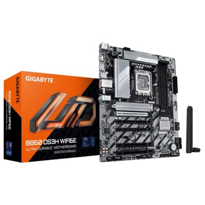 Mainboard GIGABYTE Intel B860 Express LGA1851 ATX Memory DDR5 5xPCI-Express 16x 2xM.2 1xHDMI 1xDisplayPort 1xAudio-In 1xAudio-Out 1xMicrophone 1xUSB 2.0 1xUSB 3.2 1xUSB-C 1xPS/2 1xRJ45 B860DS3HWIFI6E1.0  B860 DS3H WIFI6E 1.0 4719331867515