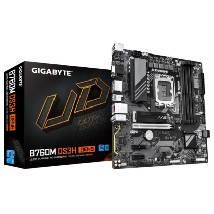 Mainboard GIGABYTE Intel B760 Express LGA1700 Micro-ATX Memory DDR5 Memory slots 4 B760MDS3HGEN5  B760M DS3H GEN5 4719331872793