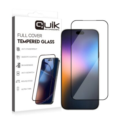 Quik Accessories Full Cover Tempered Glass for Apple iPhone 17 Pro Max QK-TG-IPH-17-PRM 4752168153321
