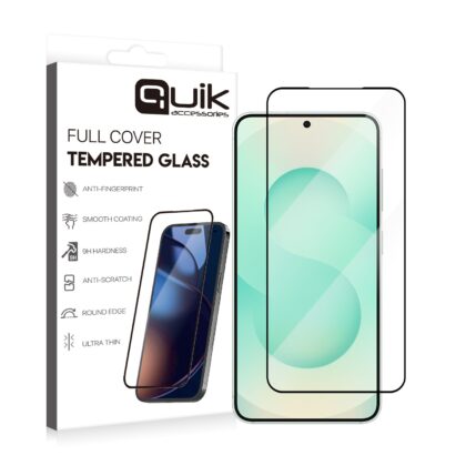 Quik Accessories Full Cover Tempered Glass for Samsung Galaxy 25 QK-TG-SM-S25 4752168153376