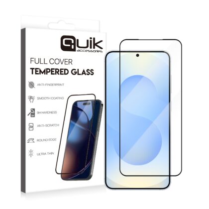 Quik Accessories Full Cover Tempered Glass for Samsung Galaxy S25 Plus QK-TG-SM-S25-PL 4752168153383