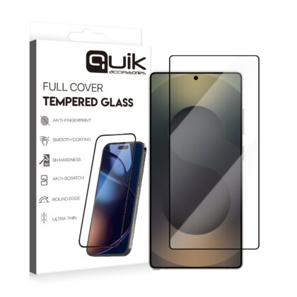 Quik Accessories Full Cover Tempered Glass for Samsung Galaxy S25 Ultra QK-TG-SM-S25-UL 4752168153390