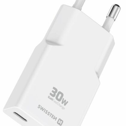 Swissten Slim Travel GaN USB-C / USB Charger 30W 22070201 8595217492271