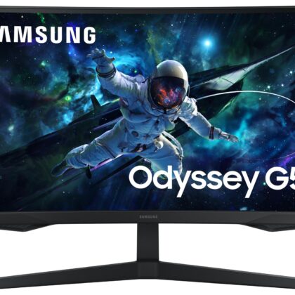 LCD Monitor SAMSUNG LS27CG552EUXEN 27" Gaming/Curved Panel VA 2560x1440 16:9 165 Hz Matte 1 ms Height adjustable Colour Black LS27CG552EUXEN  LS27CG552EUXEN 8806095337210