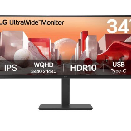 LCD Monitor LG 34 " 3440 x 1440 pixels Wide Quad HD Native aspect ratio 21:9 LCD Curved 34BA75QE-B  34BA75QE-B 8806096207345