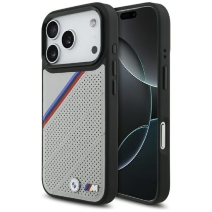 BMW M Tricolor Metal Logo MagSafe Case for Apple iPhone 17 Pro BMHMP17L25PCSPEG 3666339480387
