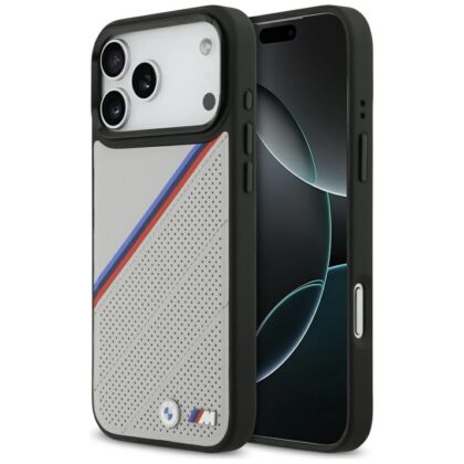 BMW M Tricolor Metal Logo MagSafe Case for Apple iPhone 17 Pro Max BMHMP17X25PCSPEG 3666339480394