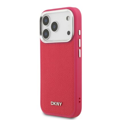 DKNY PU Leather Metal Logo Wrist Chain Case for Apple iPhone 17 Pro DKHMP17LPDHWSP 3666339502485
