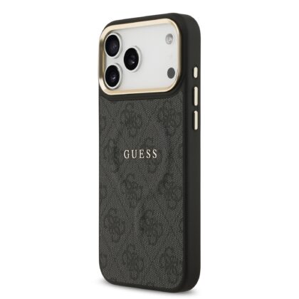 Guess PU Leather 4G Gold Frame MagSafe Case for Apple iPhone 17 Pro Max GUHMP17XP4MSEGCK 3666339519063