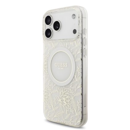 Guess IML Flowers Allover Strap MagSafe Case for Apple iPhone 17 Pro Max GUHMP17XHCPOFPH 3666339526108