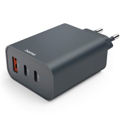 Hama 08644500 65W PD Wall Charger 2x USB-C USB-A Fast Charging ECOSENTIAL T-MLX59916 4007249864451