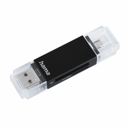 Hama 00181056 USB 2.0 OTG Card Reader Aluminium T-MLX61544 4047443405531