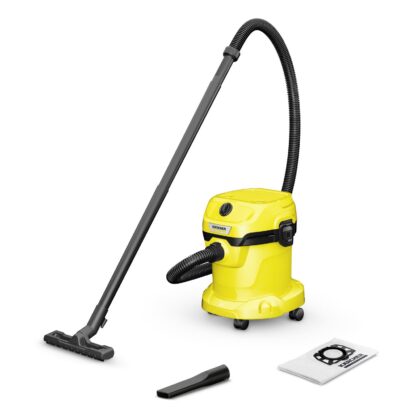 Vacuum Cleaner KARCHER Wet and dry vacuum cleaner WD 2 Plus V-15/4/18 Car cleaning 1000 Watts Suction power 220W Capacity 15 l Noise 74 dB Yellow Weight 4.3 kg 1.628-003.0  1.628-003.0 4054278655673