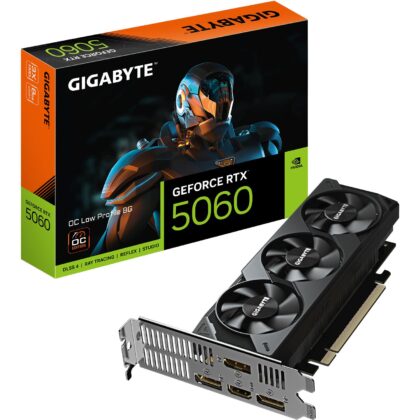 Graphics Card GIGABYTE NVIDIA GeForce RTX 5060 8 GB GDDR7 128 bit PCIE 5.0 16x GPU 2512 MHz Triple slot Fansink GV-N5060OC-8GL  GV-N5060OC-8GL 4719331356422